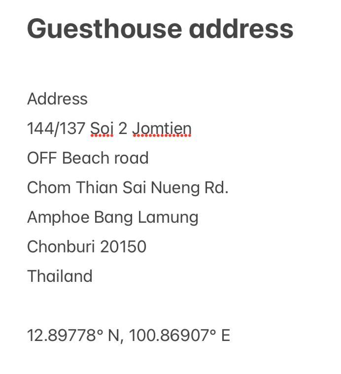 Pluemchai Guesthouse ジョムティエンビーチ エクステリア 写真